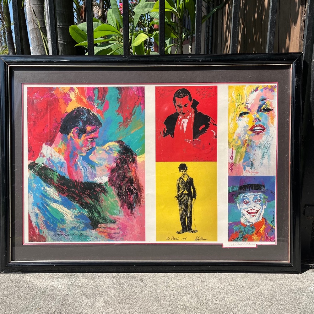 Leroy Neiman Pencil signed lithography Tribute to the Movies